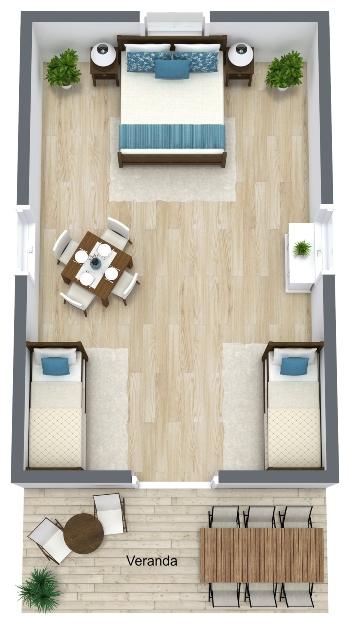 Large Glamping Tent Floor plan