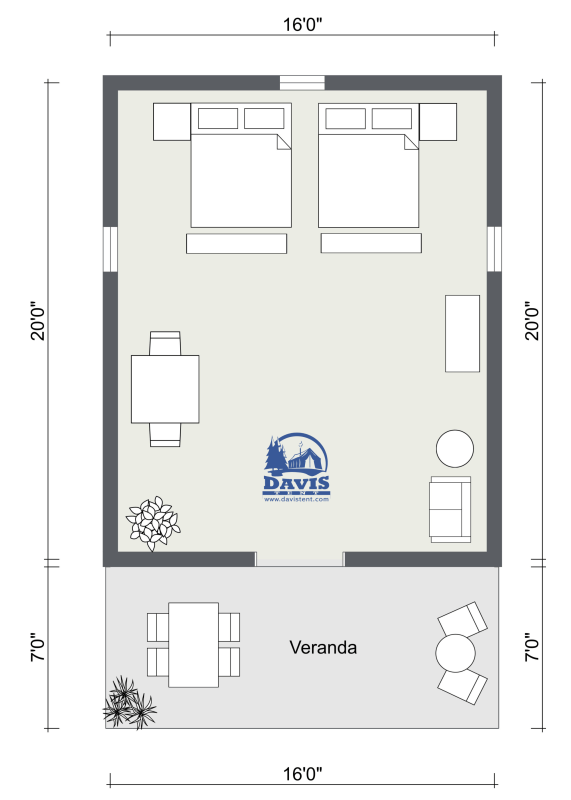 Medium Glamping Tent Dimensions