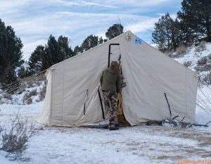 Canvas Wall Tent (10' X 15') Sleeps 1-2