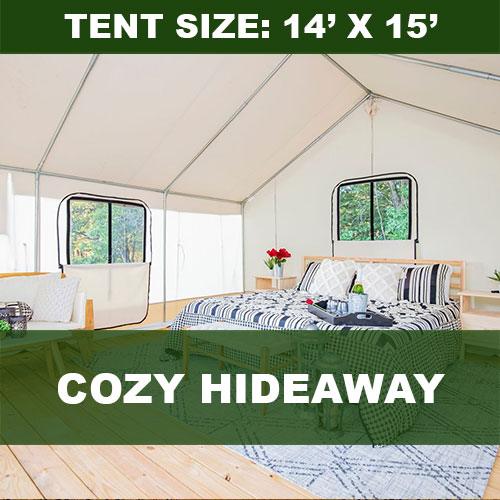 Cozy-hideaway-Button Small Glamping Tent